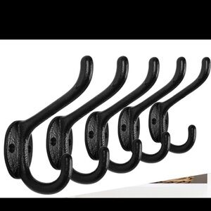 5 piece iron heavy duty hook set NWT